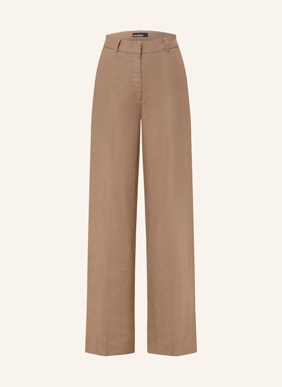 CAMBIO Marlenehose MIRA mit Leinen HELLBRAUN