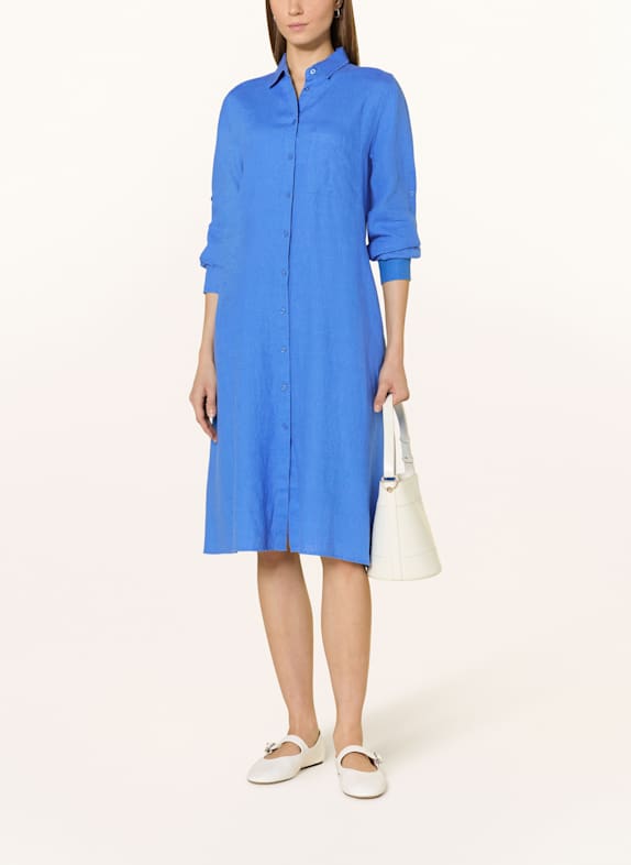 lilienfels Hemdblusenkleid aus Leinen BLAU