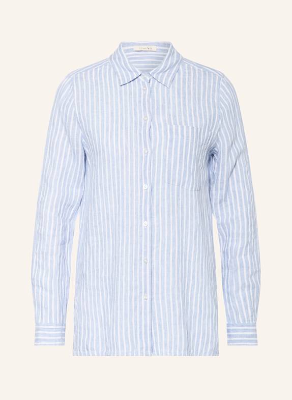 lilienfels Shirt blouse made of linen LIGHT BLUE/ WHITE