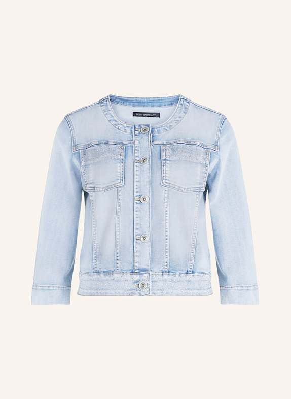 Betty Barclay Denim jacket with decorative gems and 3/4 sleeves BLUE