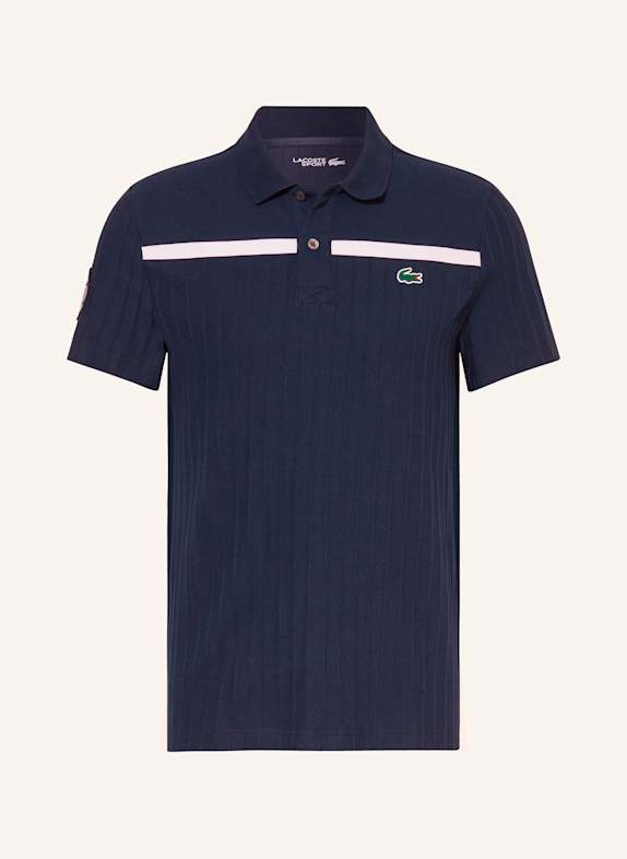 LACOSTE Funktions-Poloshirt HERITAGE DUNKELBLAU/ WEISS