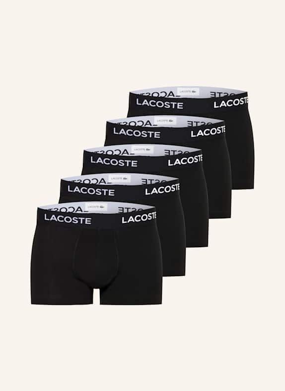 LACOSTE 5er-Pack Boxershorts SCHWARZ