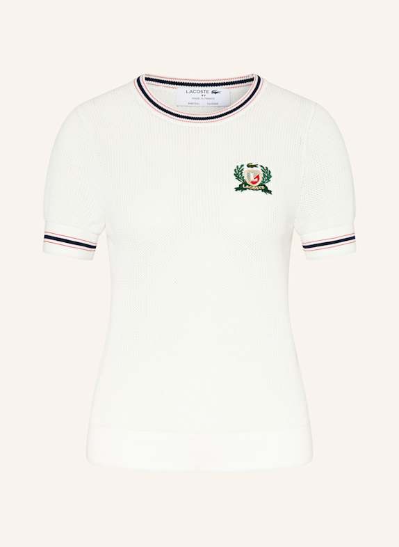 LACOSTE Strickshirt WEISS