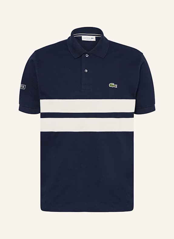 LACOSTE Piqué-Poloshirt Classic Fit DUNKELBLAU/ CREME