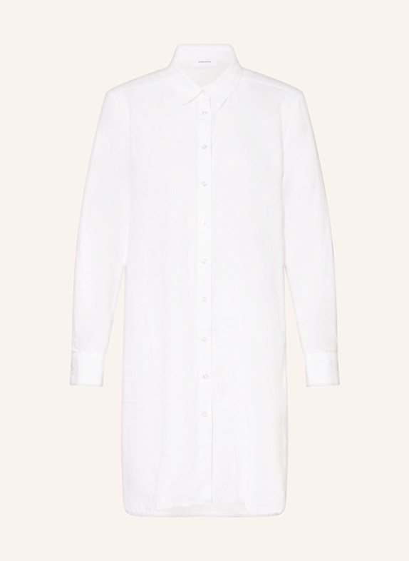 darling harbour Shirt dress in linen WHITE