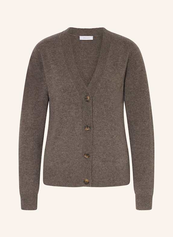 darling harbour Strickjacke aus Cashmere TRÜFFEL MELANGE