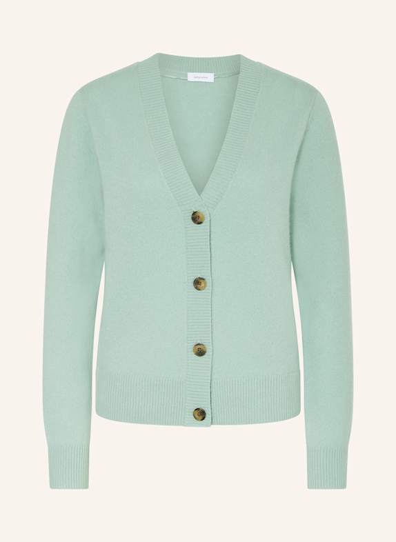 darling harbour Strickjacke aus Cashmere eukalyptusgrün