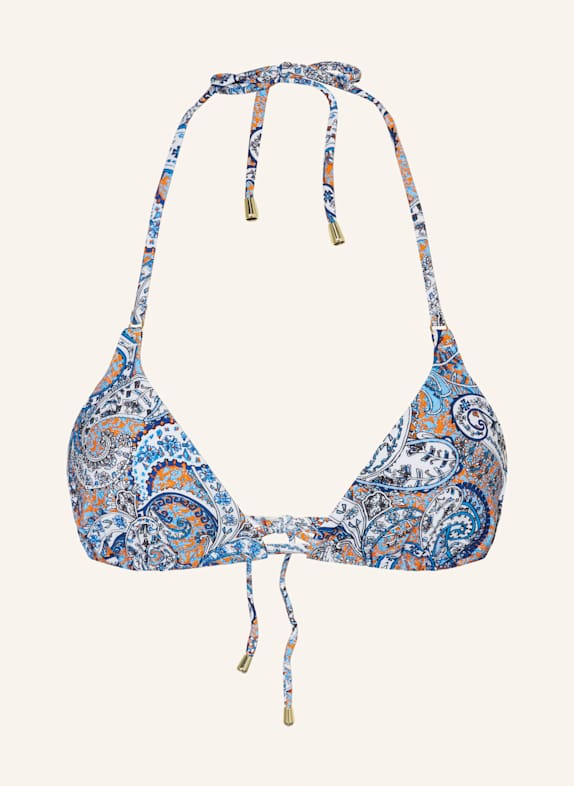 darling harbour Triangel-Bikini-Top BLAU/ ORANGE/ HELLBLAU