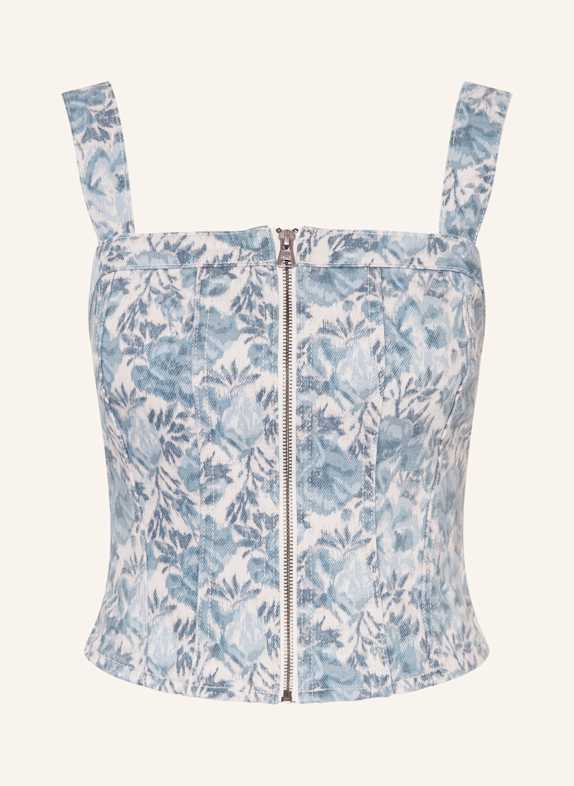 Levi's® Top OPHELIA in Jeansoptik BLAU/ HELLBLAU/ CREME