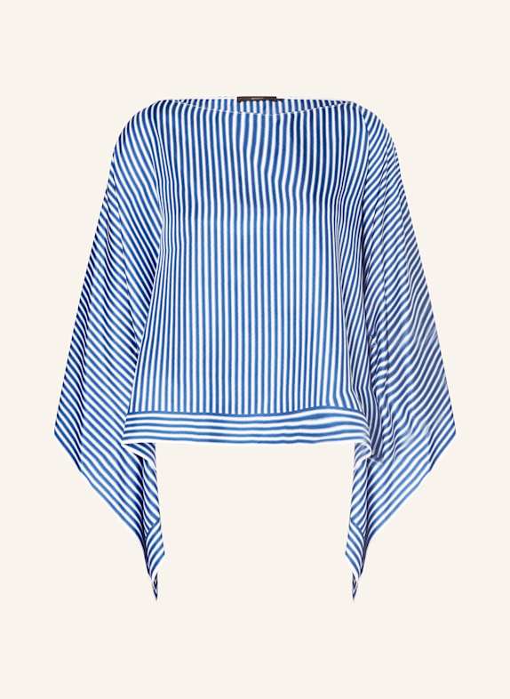 windsor. Blusenshirt aus Seide BLAU/ WEISS