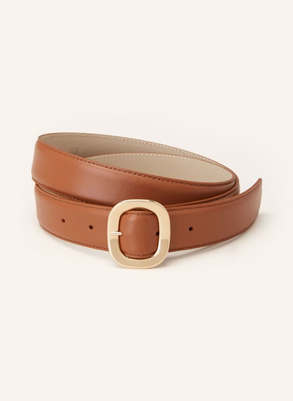 windsor. Ledergürtel mit Brillenetui COGNAC