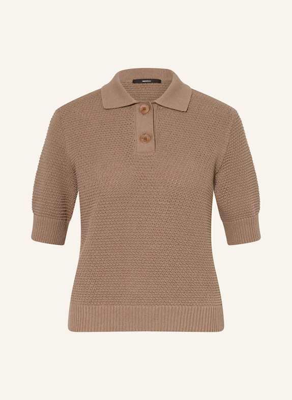 windsor. Strick-Poloshirt Regular Fit BRAUN