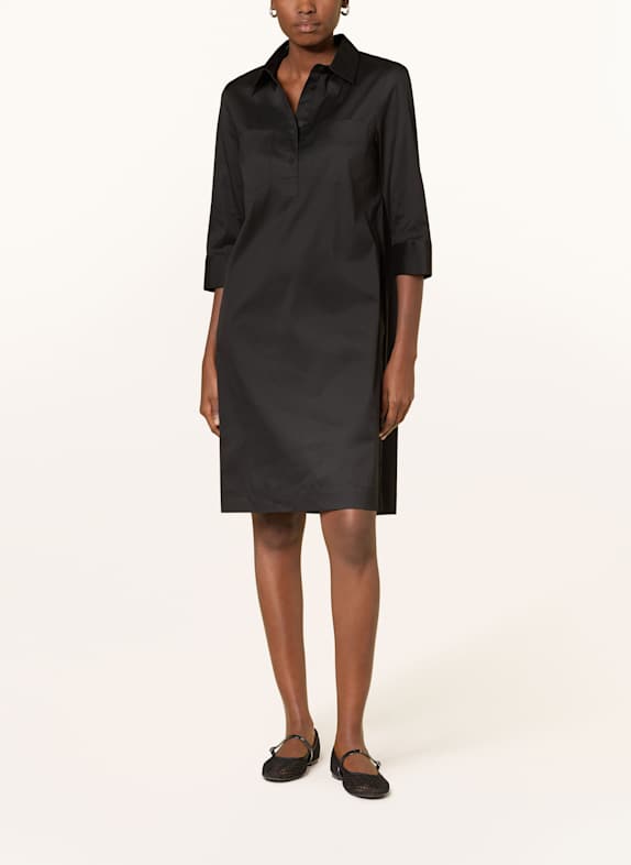 windsor. Hemdblusenkleid mit 3/4-Arm SCHWARZ