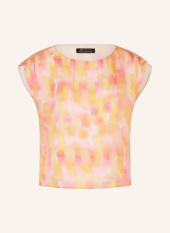 ARMANI EXCHANGE Bluzka R&Oacute;ŻOWY/ CIEMNOŻ&Oacute;ŁTY