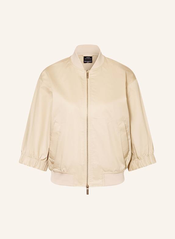ARMANI EXCHANGE Bluzon z rękawami 3/4 BEŻOWY