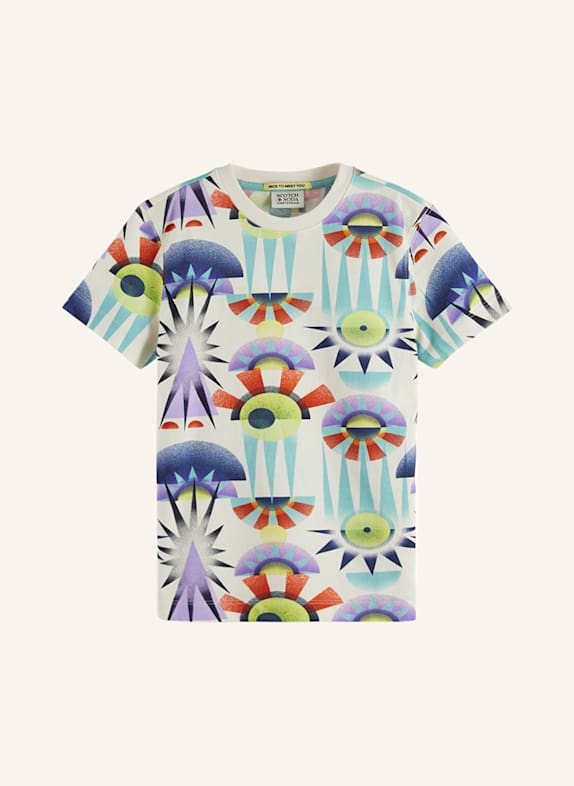 SCOTCH & SODA T-Shirt GELB/ BLAU/ LILA
