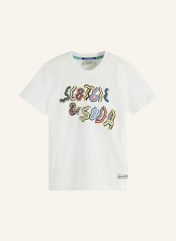 SCOTCH & SODA T-Shirt WEISS/ BLAU/ GELB