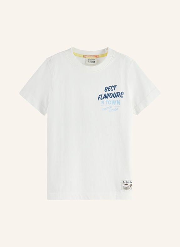 SCOTCH & SODA T-Shirt WEISS/ HELLBLAU/ DUNKELBLAU
