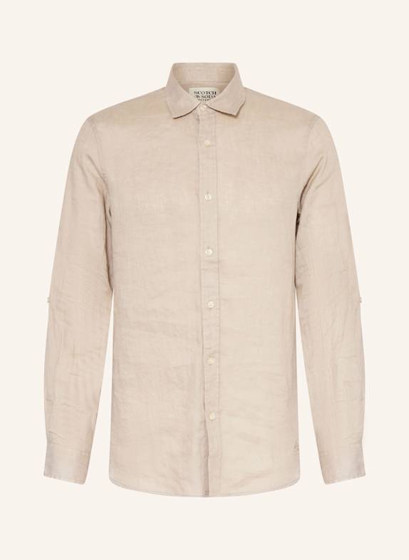 SCOTCH & SODA Leinenhemd Regular Fit BEIGE