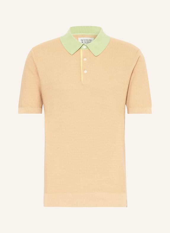 SCOTCH & SODA Strick-Poloshirt BEIGE