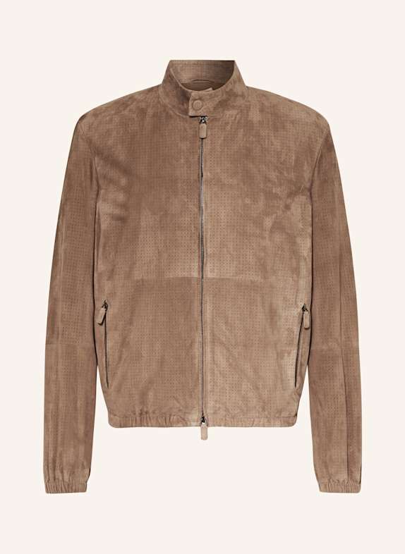 EMPORIO ARMANI Lederjacke BRAUN
