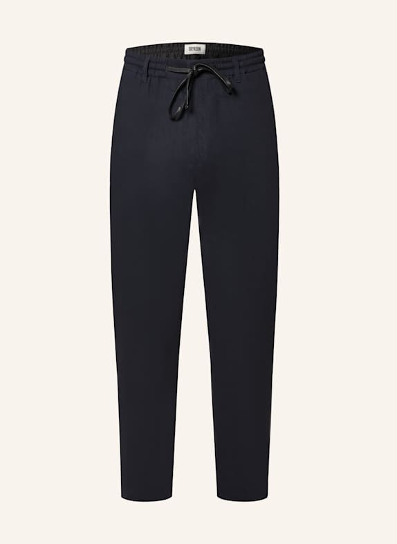 DRYKORN DEGER jogger style trousers regular fit with linen DARK BLUE
