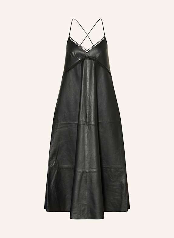 DRYKORN Lederkleid AVISSA mit Cut-outs SCHWARZ