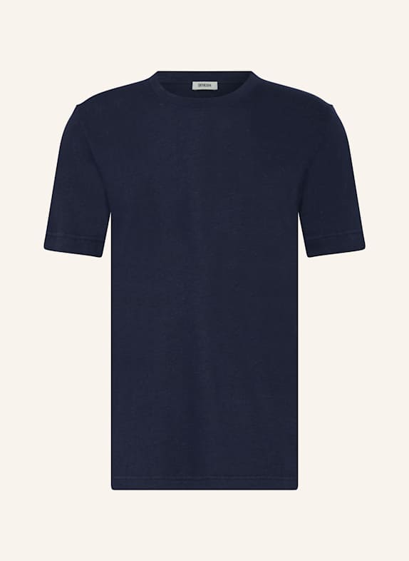 DRYKORN T-Shirt RAPHAEL mit Leinen DUNKELBLAU