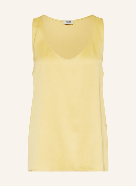 DRYKORN Blusenshirt AMINAH aus Satin DUNKELGELB