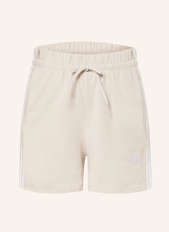 adidas Szorty z dżerseju ESSENTIALS 3-STRIPES JASNOCZARY