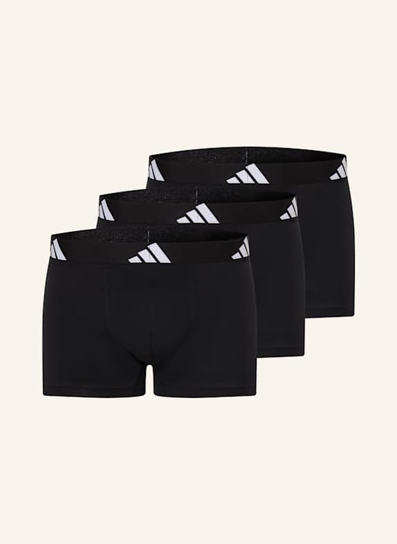 adidas Bokserki ACTIVE FLEX COTTON, 3 szt. CZARNY