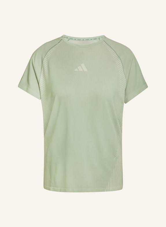 adidas T-Shirt SEAMLESS KNITTED HELLGRÜN/ CREME