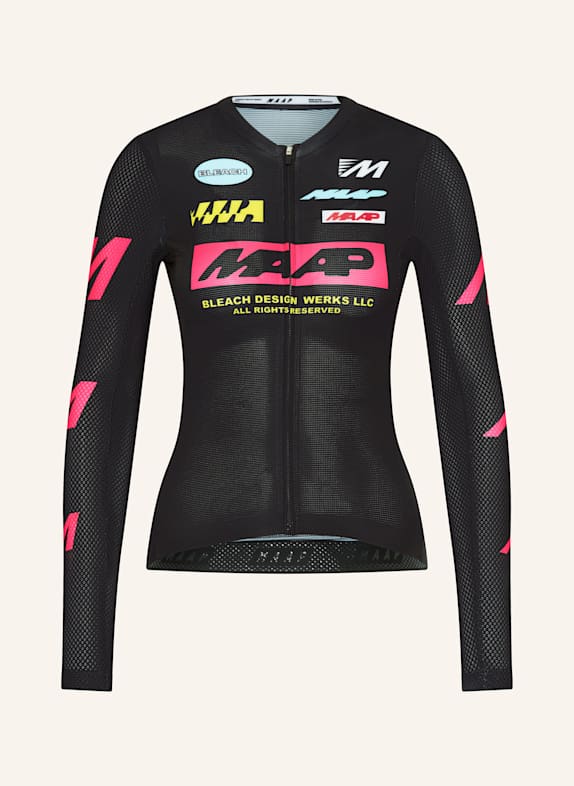 MAAP Radtrikot MAAP × BLEACH PRO AIR LS SCHWARZ/ PINK/ HELLBLAU