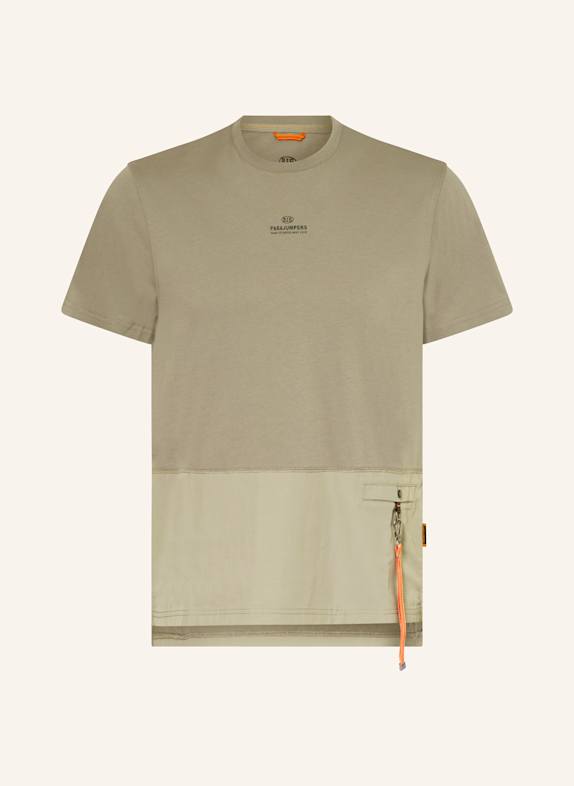 PARAJUMPERS T-Shirt CLINT im Materialmix KHAKI