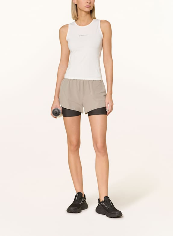 District Vision 2-in-1 hardloopshort TRAIL LICHTBRUIN / MARRON FONCÉ