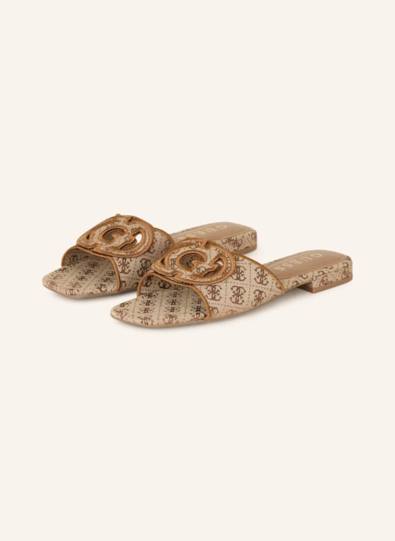 GUESS Pantoletten TARISHAE BRAUN/ HELLBRAUN/ COGNAC