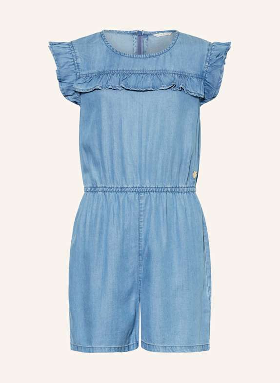 GUESS Jeans-Jumpsuit mit Volants HELLBLAU