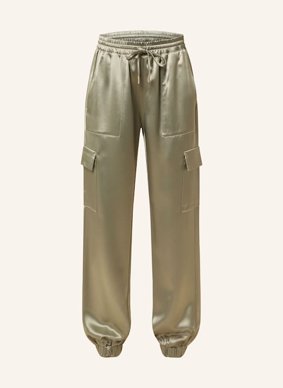 GUESS Cargohose MARZIA aus Satin OLIV