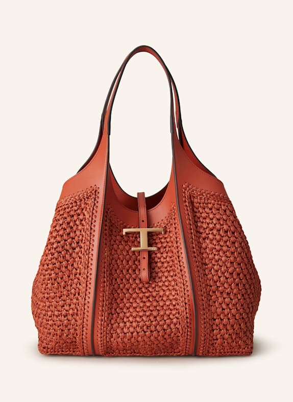 TOD'S Shopper TIMELESS MEDIUM with pouch RED