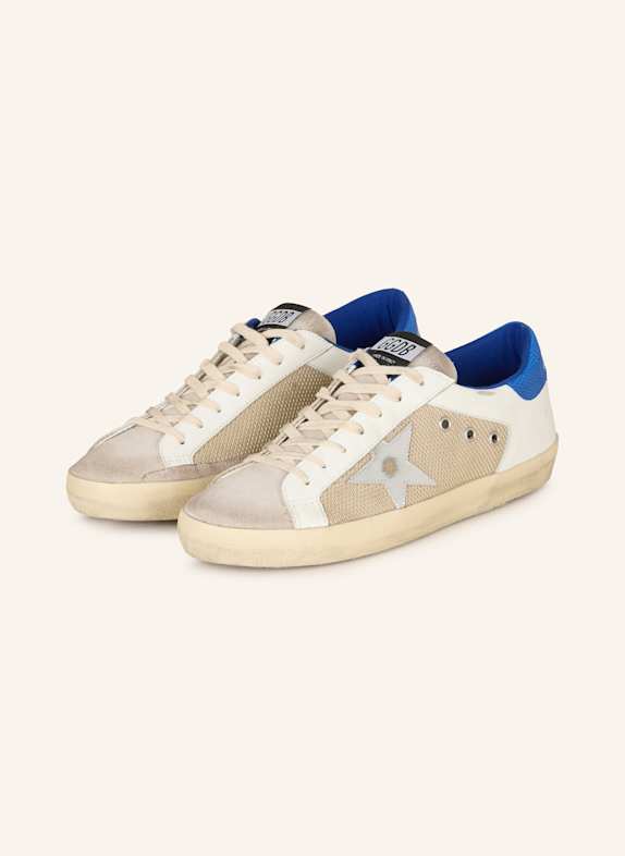 GOLDEN GOOSE Sneaker SUPER-STAR WEISS/ BLAU/ BEIGE