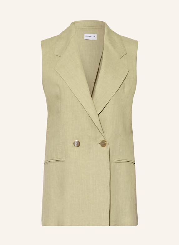 MARELLA Blazerweste aus Leinen KHAKI