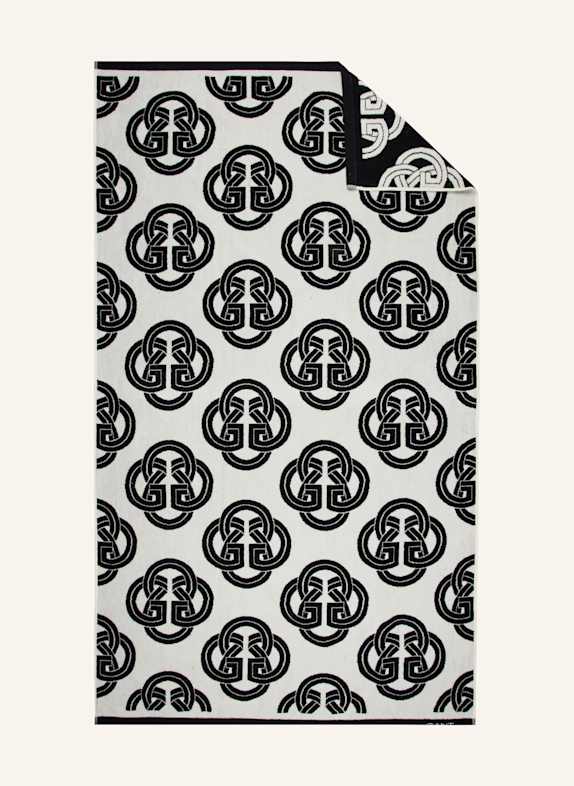 GANT HOME Beach towel WHITE/ BLACK