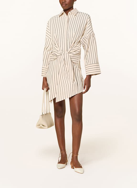 MALINA Sukienka koszulowa ALTHEA CZARNY / KREMOWY