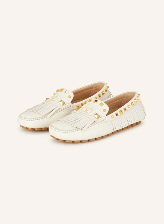 VALENTINO GARAVANI Mokassins DRIVER mit Nieten CREME