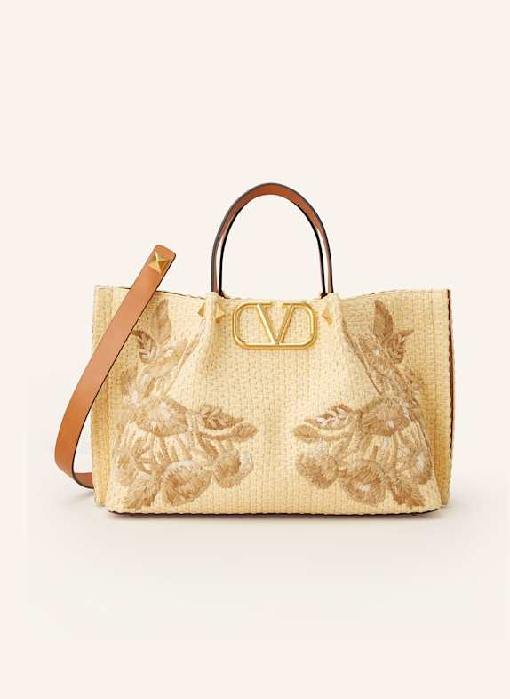 VALENTINO GARAVANI Shopper VLOGO SIGNATURE TOTE MEDIUM mit Pouch BEIGE