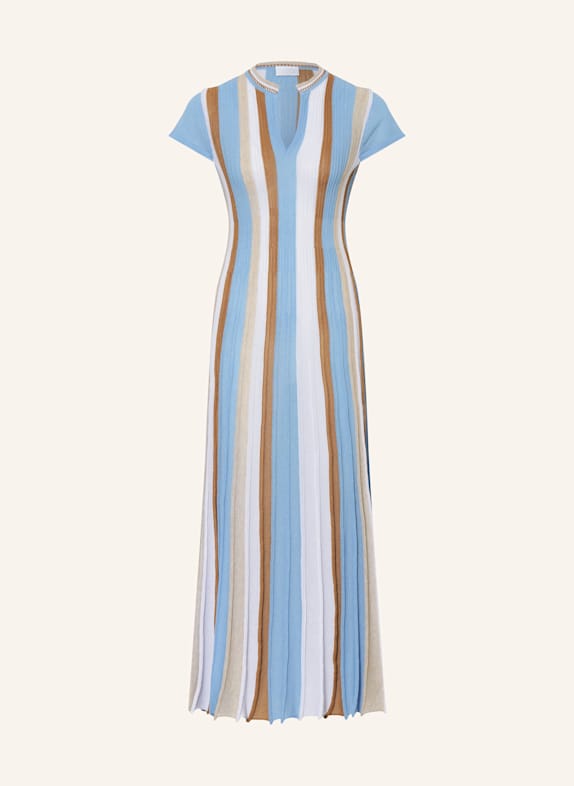 SPORTALM Strickkleid HELLBLAU/ WEISS/ BRAUN