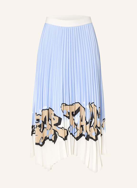 SPORTALM Plisseerock HELLBLAU/ WEISS/ BEIGE