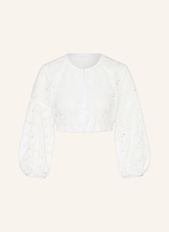 SPORTALM Dirndlbluse MILA aus Lochspitze mit 3/4-Arm WEISS