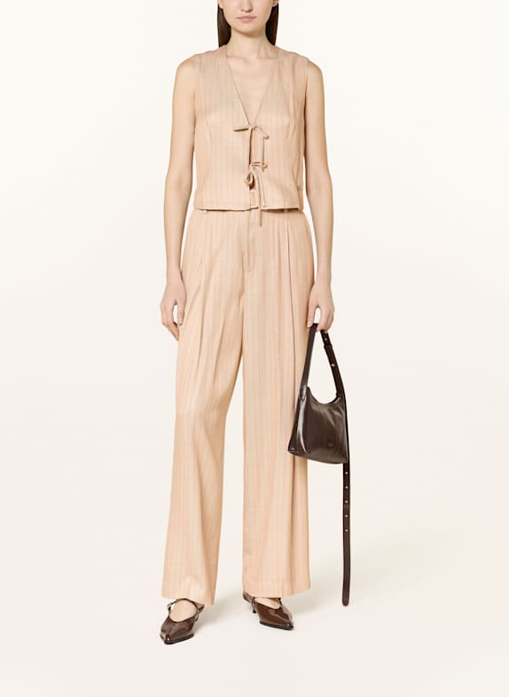 MOS MOSH Broek MMLSSA BEIGE / ZWART