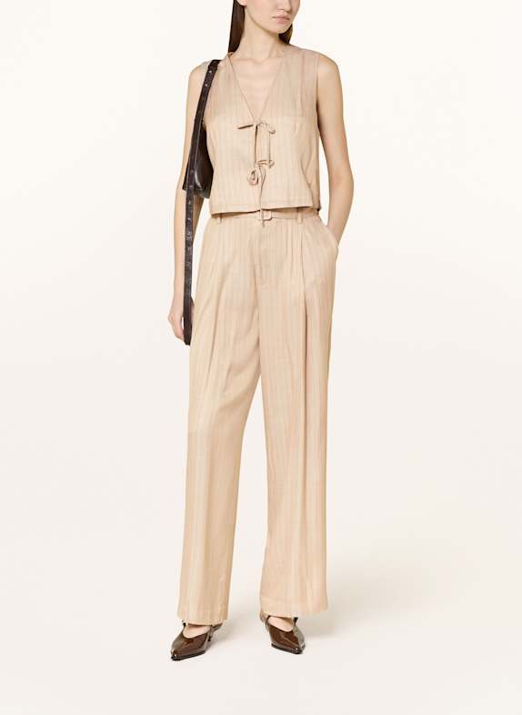 MOS MOSH Cropped-Weste MMELVA INAH BEIGE/ SCHWARZ